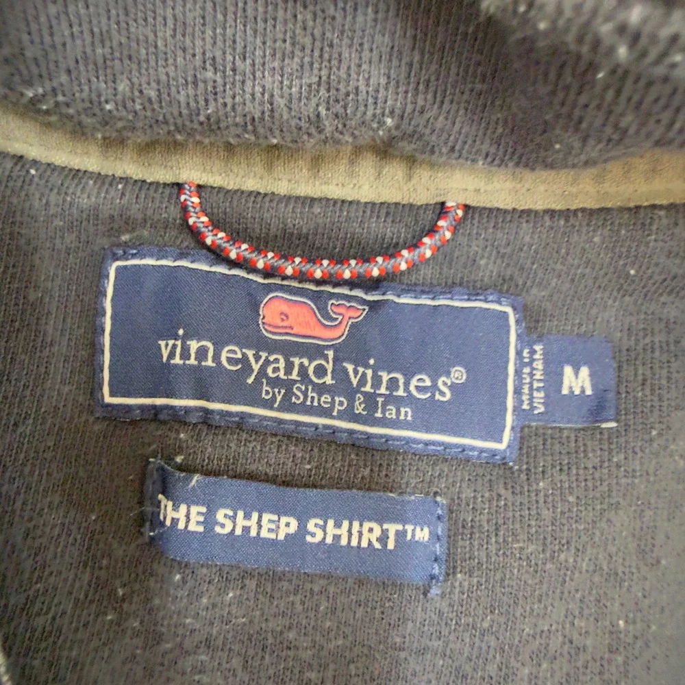 Vineyard Vines Shep Shirt Quarter Zip Pullover Gray Size M